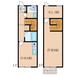 リースランド西原　Ｃ棟の物件間取画像